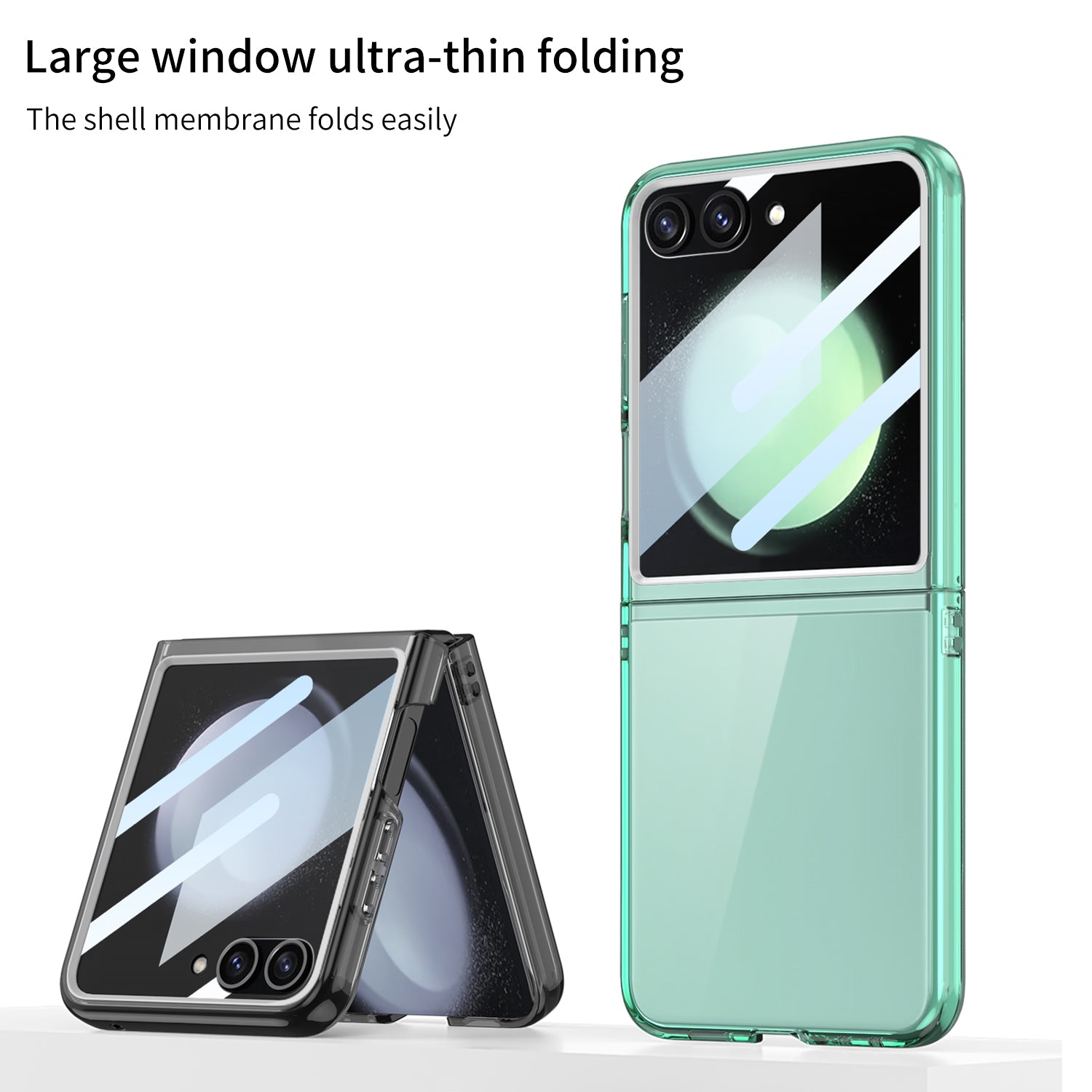 GKK til Samsung Galaxy Z Flip5 5G etui Hårdt pc-telefoncover med lille skærmfilm GKK til Samsung Galaxy Z Flip5 5G etui Hårdt pc-telefoncover med lille skærmfilm